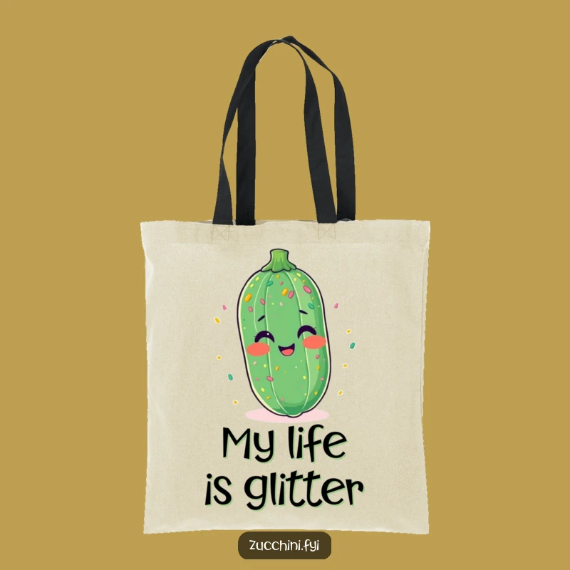 Funny Giggling Zucchini Tote Bag: Carry the Party - Perfect Funny Gift