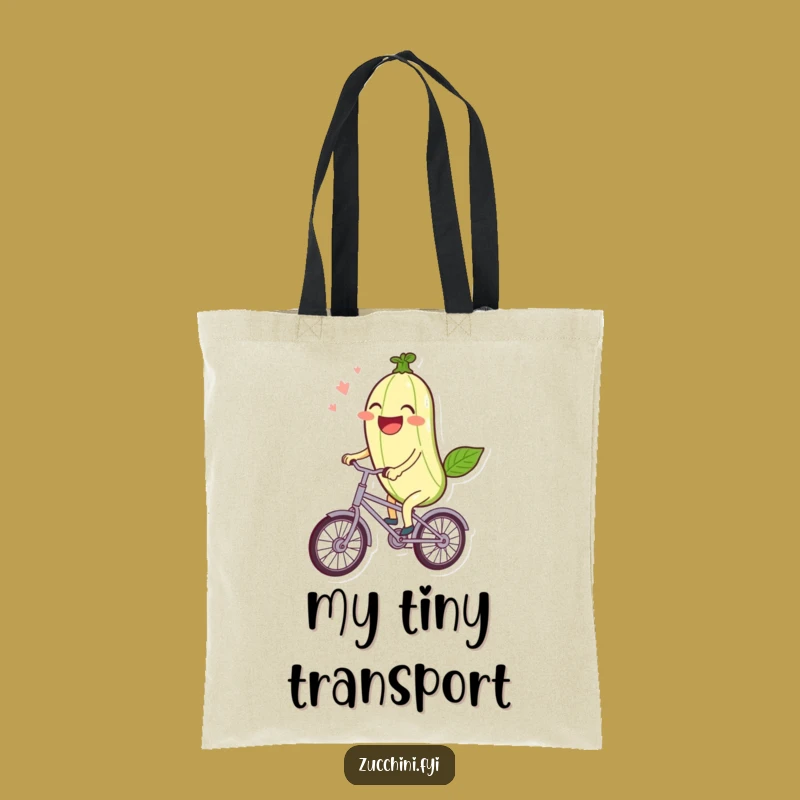 Funny Zucchini Bike Tote Bag: Carry Your Kawaii Joy